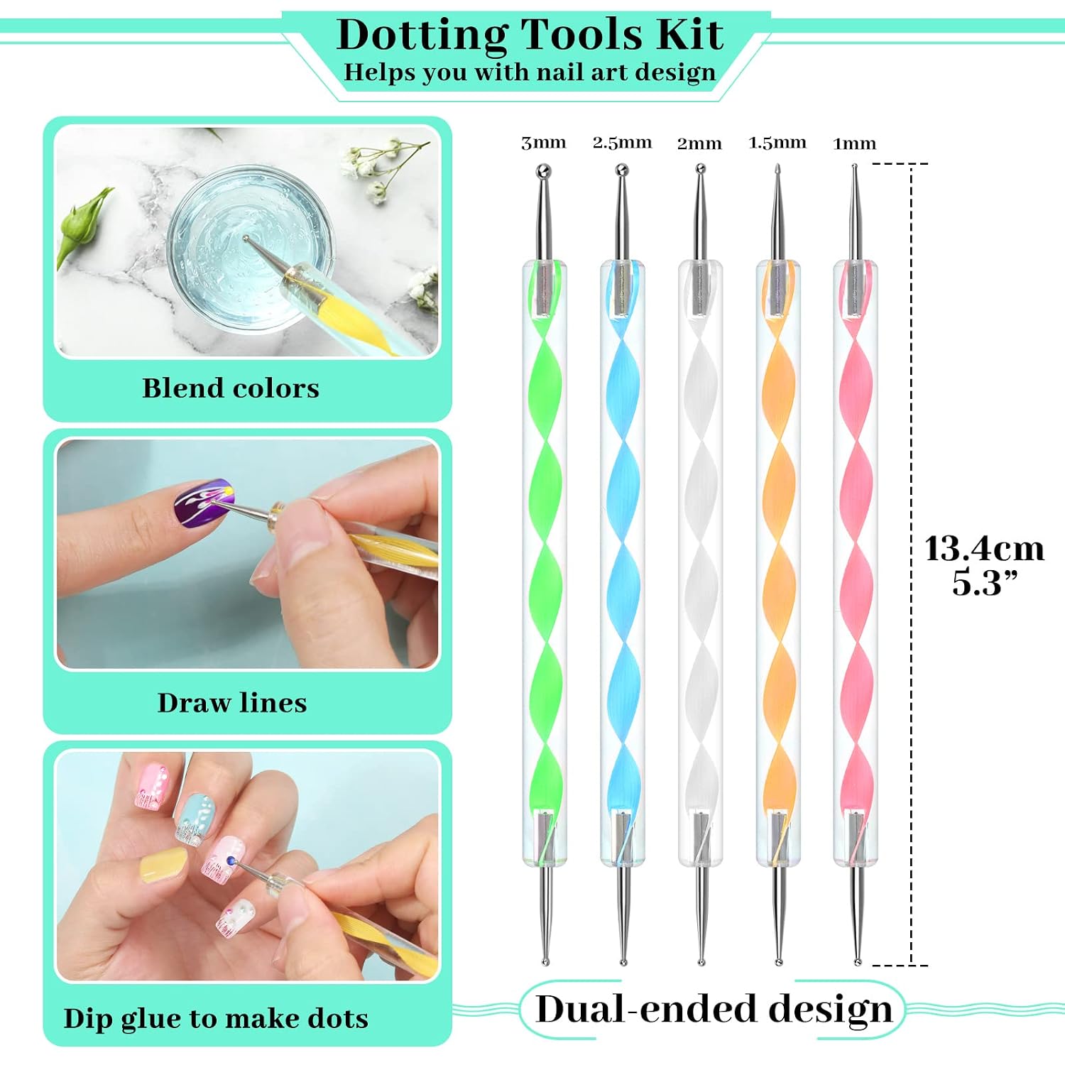 B7000 Glue Clear with Precision Tip, B-7000 Jewelry Bead Glue Adhesive Medium Viscosity with Art Dotting Stylus Pens Rhinestone Applicator Kit for Clothes Fabric Nail Crafts DIY (3 PCS, 25 ML/ 0.9 oz)