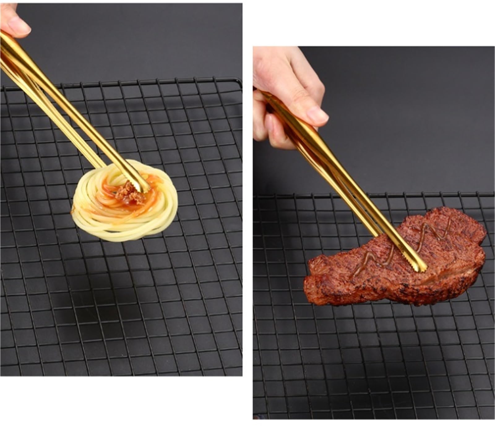 Szczypce Grilla Koreańskie Szczypce Do Grilla Ze Stali Nierdzewnej Kuchenne Przenośne Kuchenne(29cm)