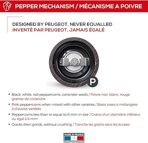 Miniatura 7 de Molinillo de pimienta "Paris U'Select" con inscripción "Peugeot 23485", de 9, color chocolate, 5 pulgadas, Chocolate