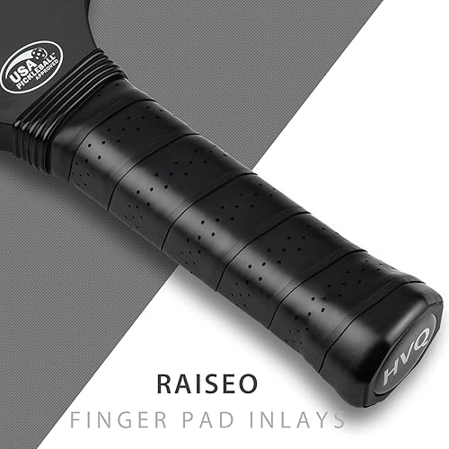 Miniatura 5 de Paleta de pickleball - Paleta de pickleball T700 de 0.630 in sin bordes de fibra de carbono, gran grano y raquetas giratorias con potencia, control