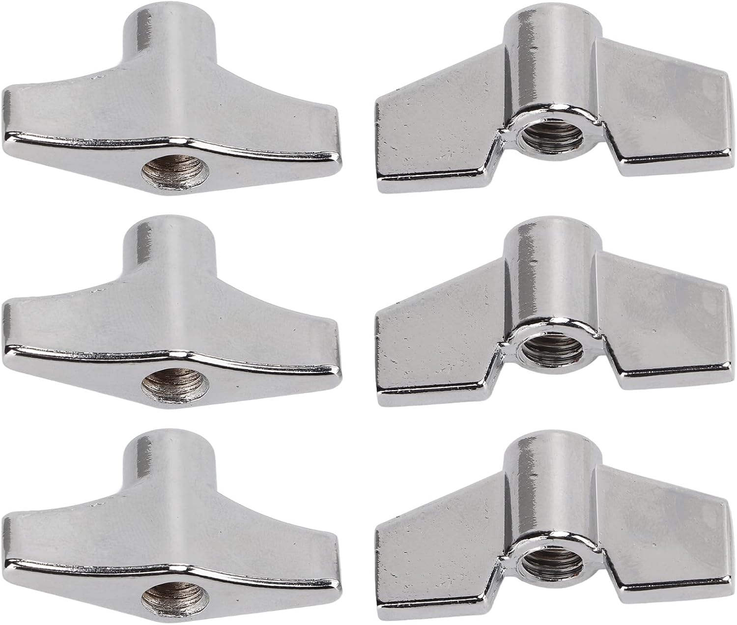 Omabeta Drum Set Wing Nuts, Metal Material with High Hardness and Smooth Surface, Wing Nut, for Fixing Drum Cymbals and Cymbal Repair