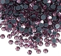 Vista 162 de 1440 piezas de diamantes de imitación termoadhesivos SS20 color púrpura2 con parte posterior plana, gemas de cristal de vidrio para ropa, camisas