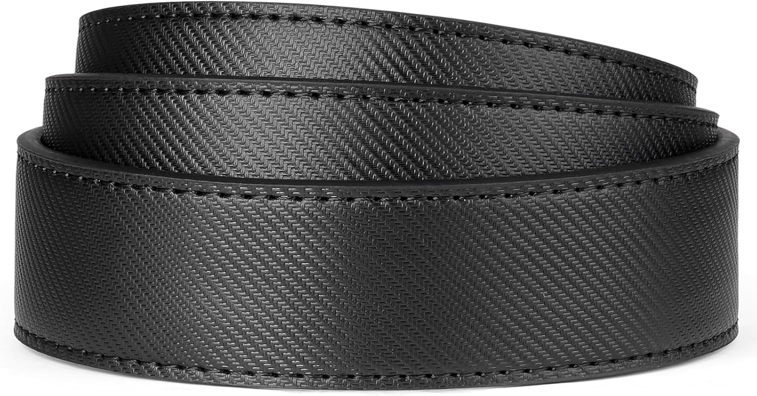 SENDEFN Ratchet Belt Replacement Strap 1 3/8", Leather Belt Strap for 35MM Slide Click Buckle - Image 5