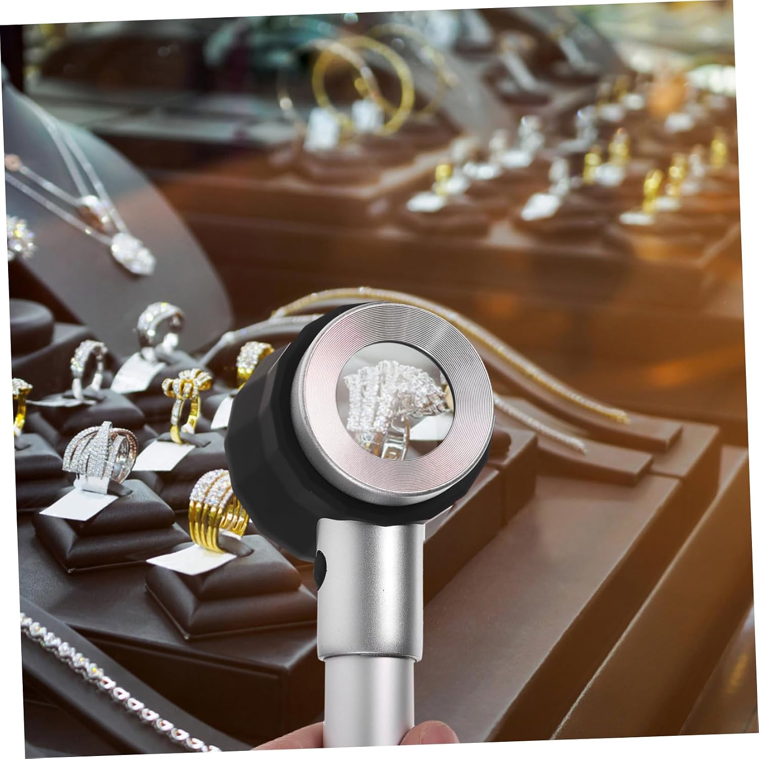 GALPADA Handheld Glass Led Light for Jewelry Antiques Lens for Inspection Compact Design for Easy Storage