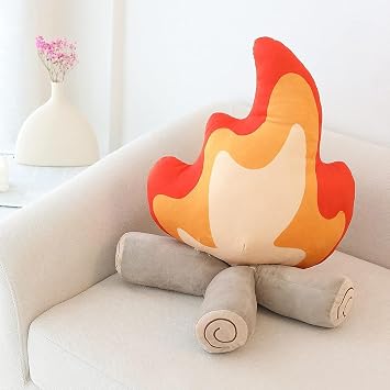 Fun Campfire Plush, Simulation Flame Plush Toys, Outdoor Camping Room Decoration, Suitable for Boys and Girls Christmas, Birthday Surprise Gift Small