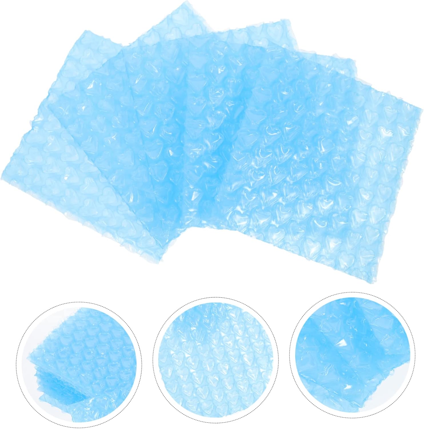 Healifty 60pcs Bubble Pouches for Mailing Protective Cushioning Bags Thickened Heart Shaped for Shipping Jewelry Electronics and Fragile Items Packaging