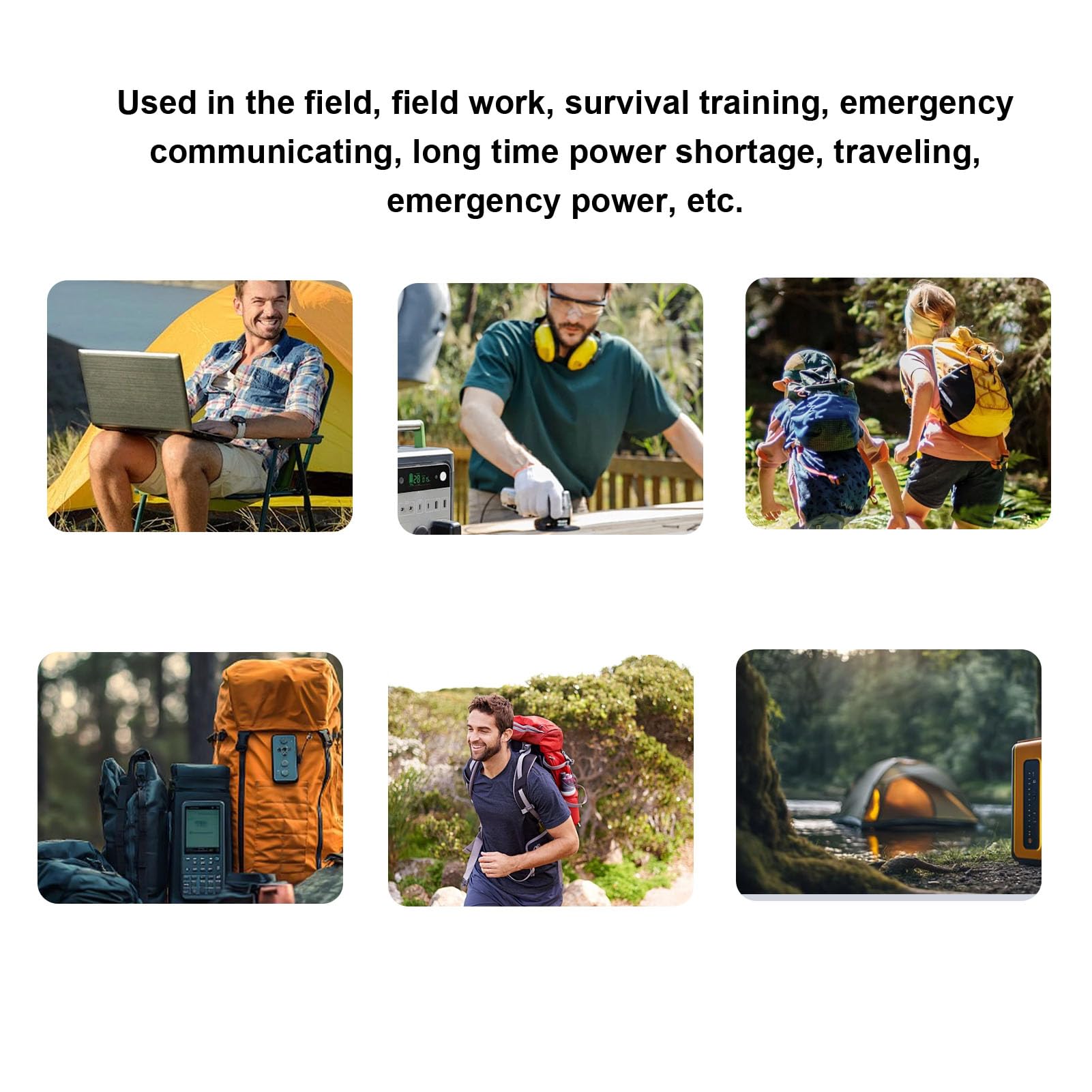 Naroote Générateur D'énergie Portatif Portatif de Chargeur D'usb de Manivelle de Secours de Secours avec la Sortie D'usb pour L'équipement de Survie Extérieur de Camping