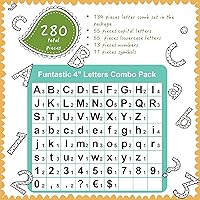 Vista 5 de Tenare Juego de 134 letras para tablón de anuncios de 5 pulgadas, letras del alfabeto, números y letras para tablero de anuncios, decoración