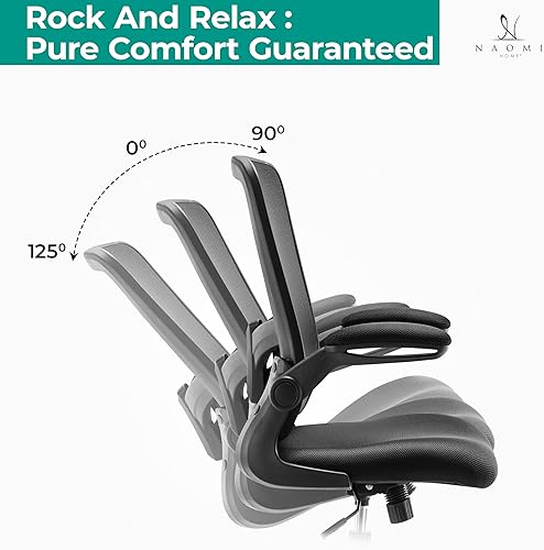 Miniatura 8 de Serena Silla ergonómica de malla de redacción, ajustable, malla transpirable, soporte lumbar, ergonómica y ajustable en altura ajustable, silla