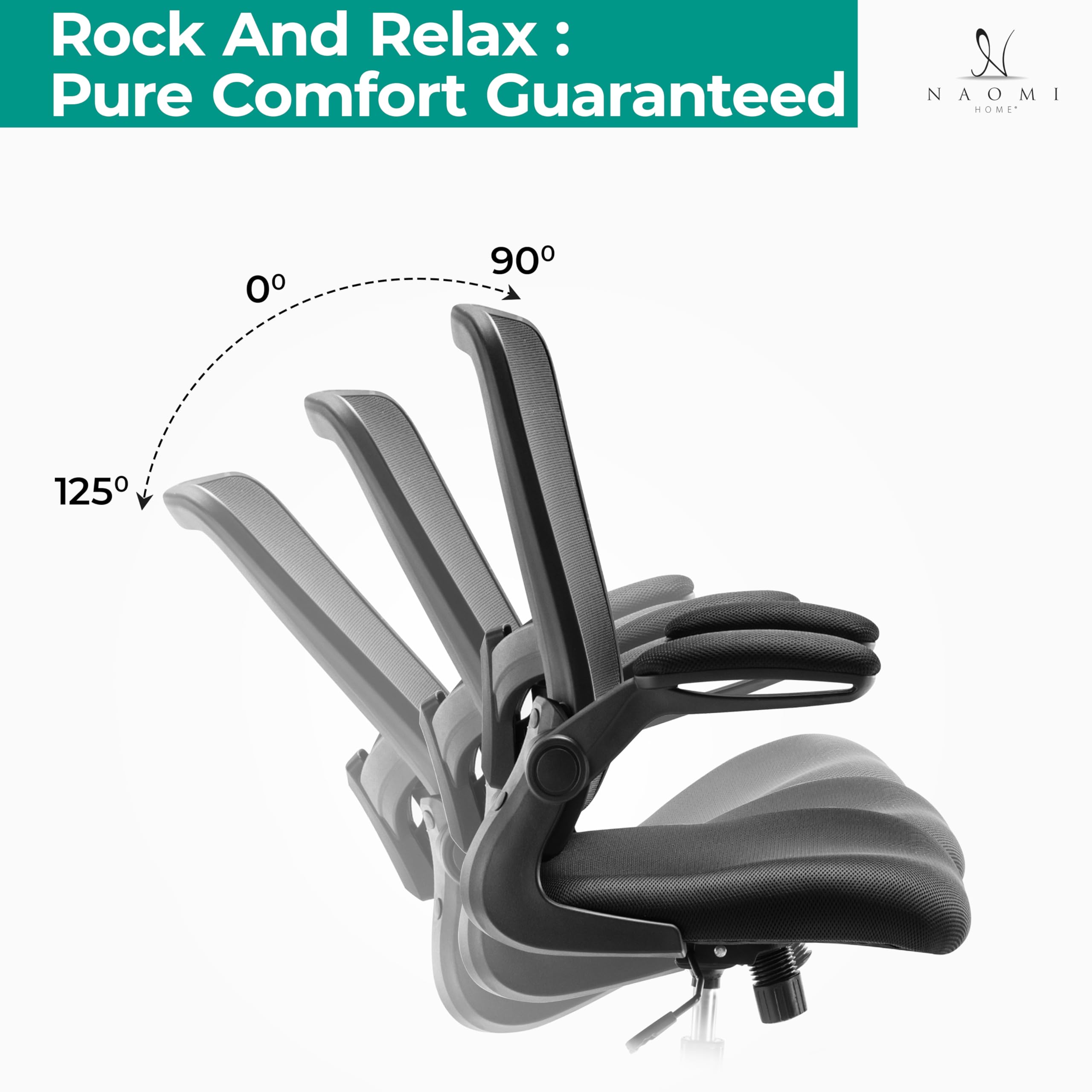 Ergonomic Drafting Chair, Adjustable, Flip-Up Arm, Foot Ring, Mid-Back
