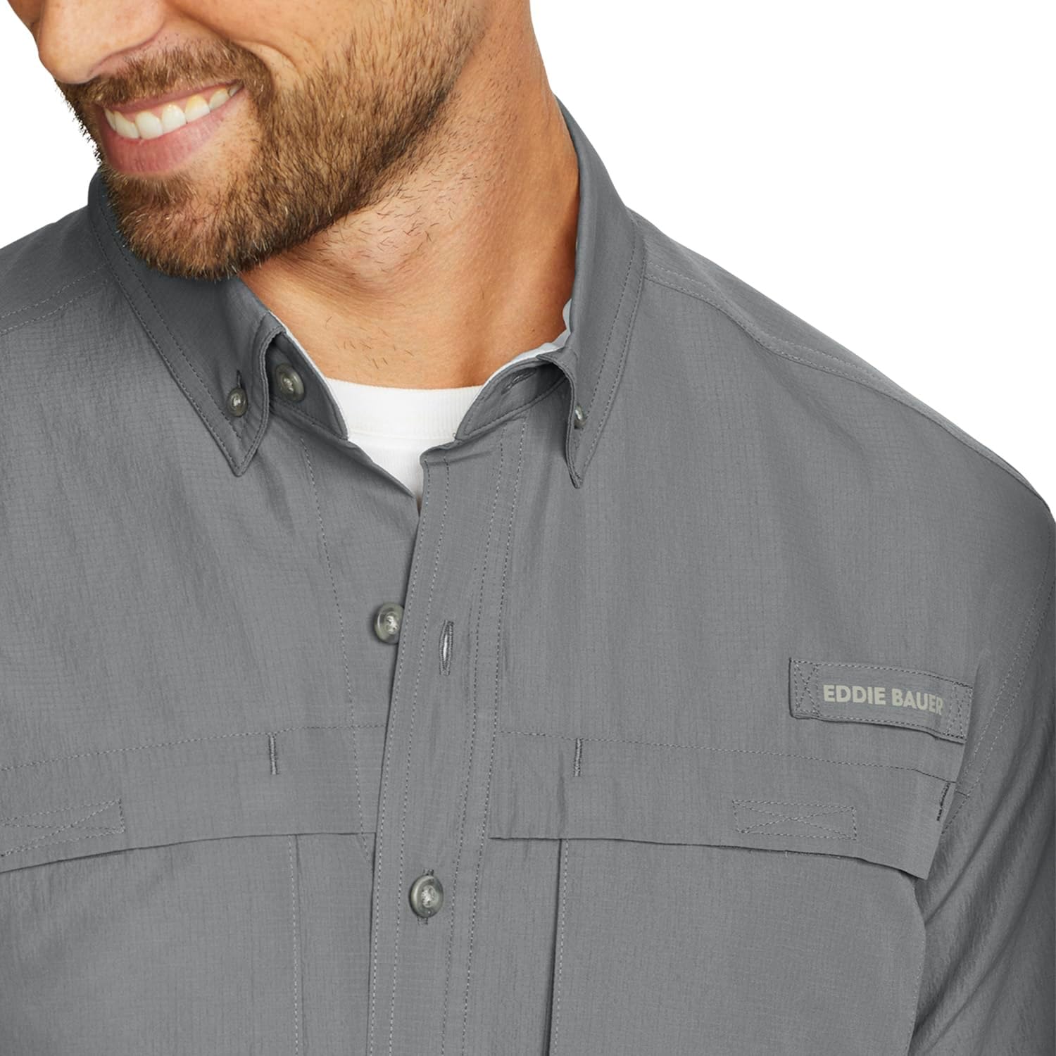 Eddie Bauer Mens Short Sleeve Rainier Ripstop Shirt - Image 3