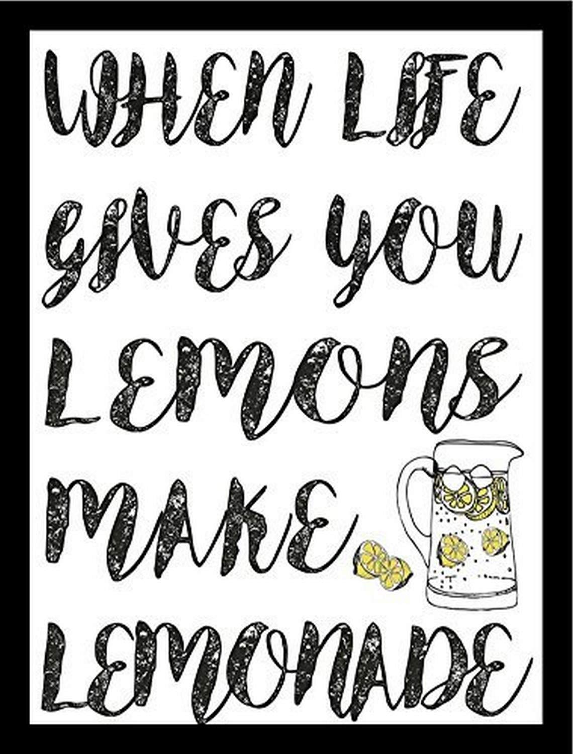 Buyartforless Framed Make Lemonade by Marilu Windvand 12x16 Art Print Poster Textual Art When