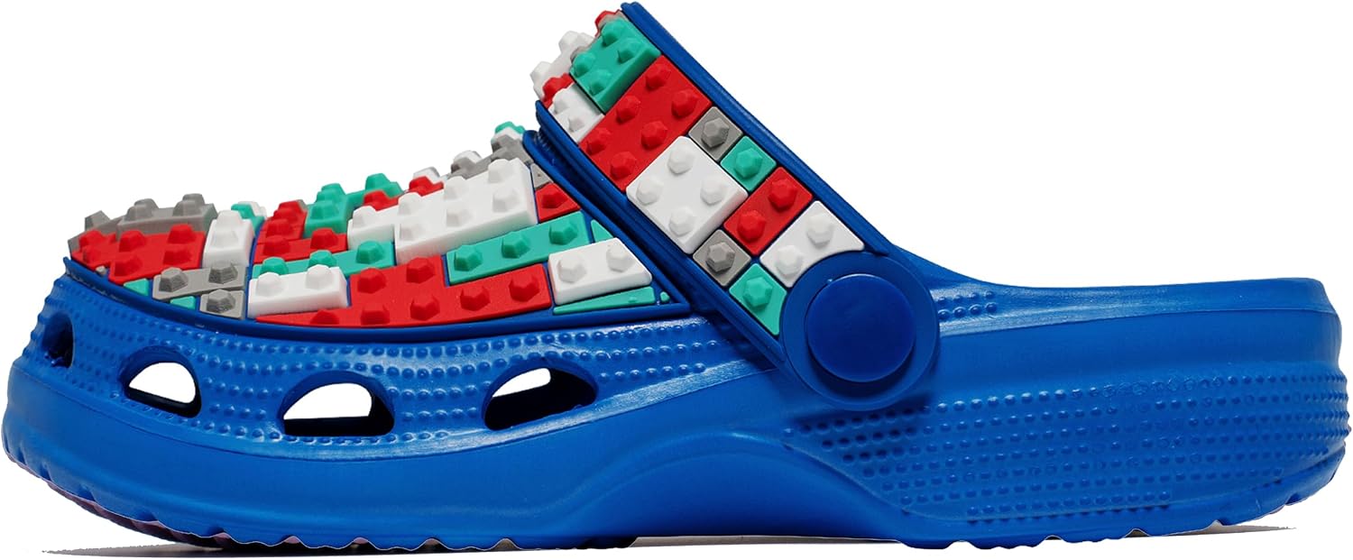 Kids Boys Girls Slides Sandals Size 13 Non-Slip Novelty Clogs Boys Girls Garden Shoes Comfy Child Slipper for Beach Pool Shower Indoor Outdoor Sandals Red Green White