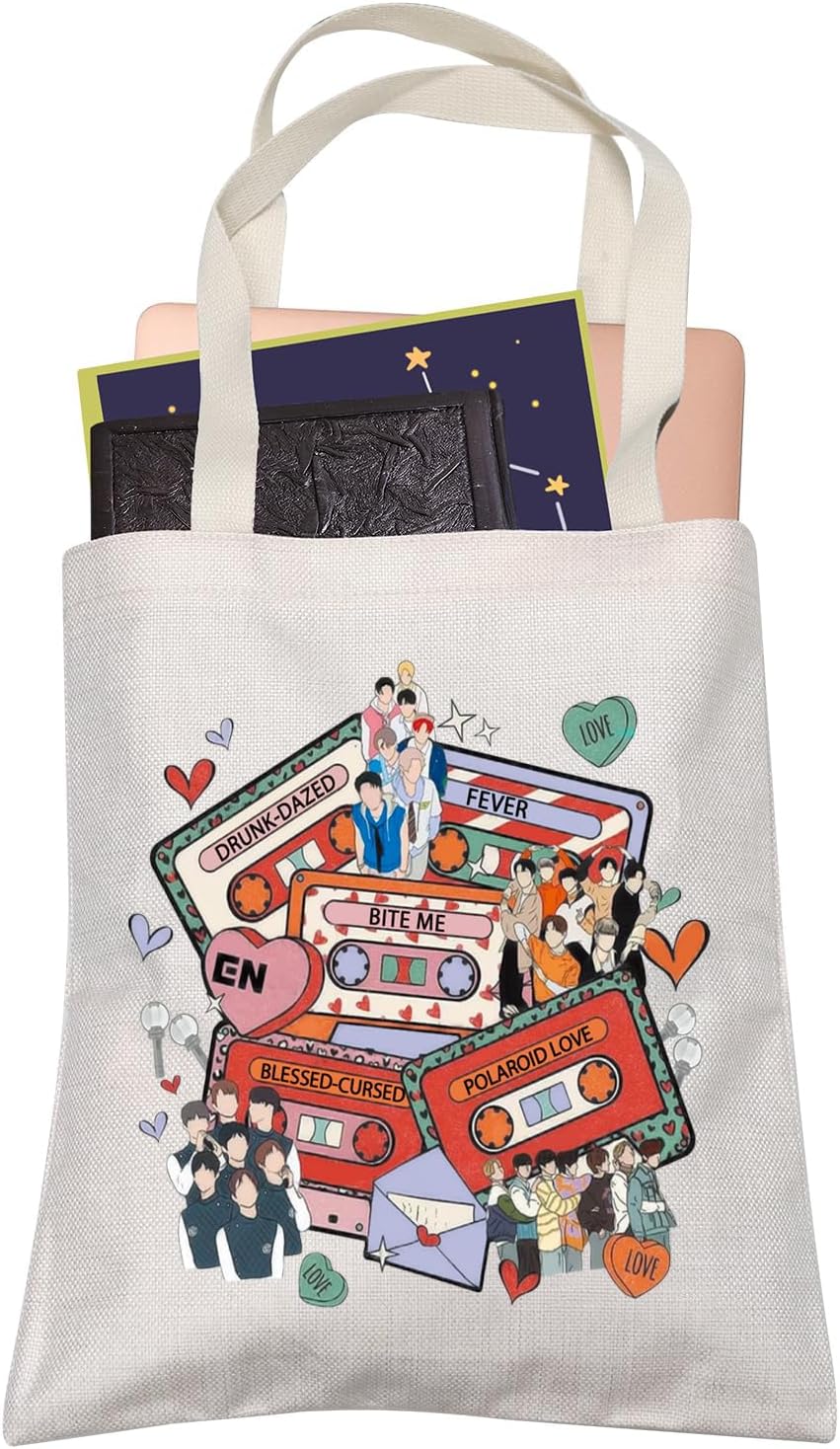 K-POP Music Travel Shopping Bag Kpop Album Lover Reuseble Bag South Korea Star Team Fans Gift