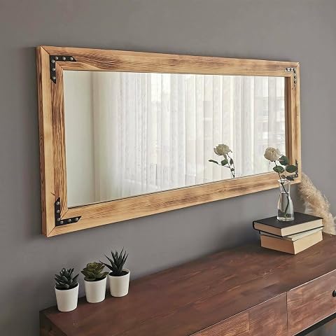 Dmora Specchio Tantalus 3x50h cm Marrone Noce Forma Rettangolare Materiale Struttura in Legno Nobilitato, Tipologia...