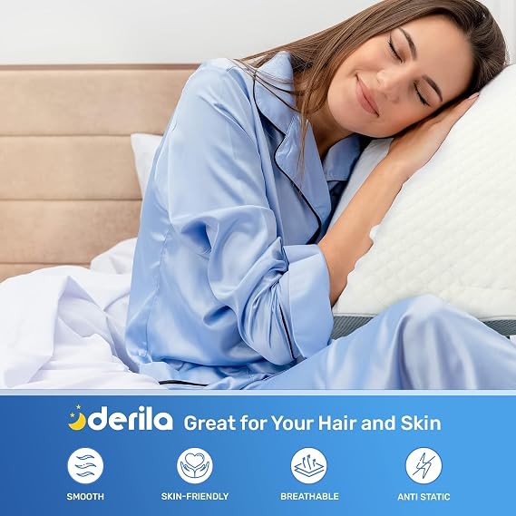 Derila King Size Pillow Case | Designed to Keep Your Derila Memory Foam Pillow Covered and Protected with This Crisp, Clean, White Pillowcase Made from Premium Materials 23.6 x 13.4 x 4.3