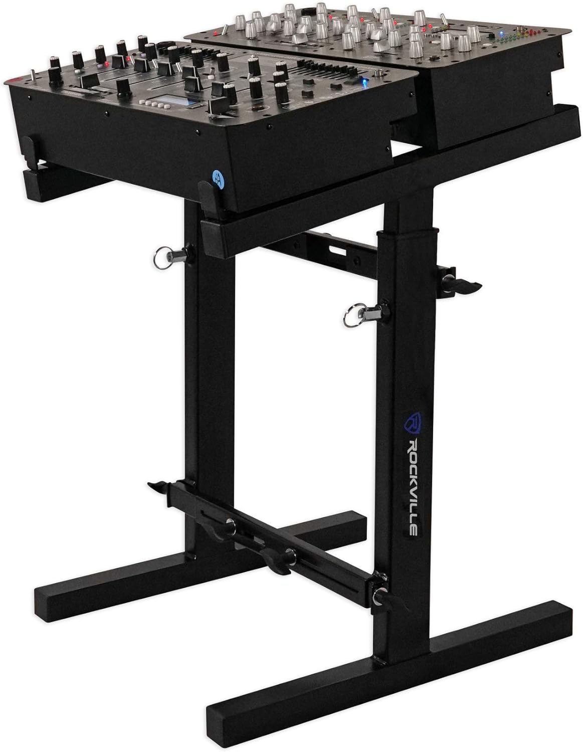 Rockville RXS20 Portable Mixer Stand - Folds Flat - Adjustable Height & Width!