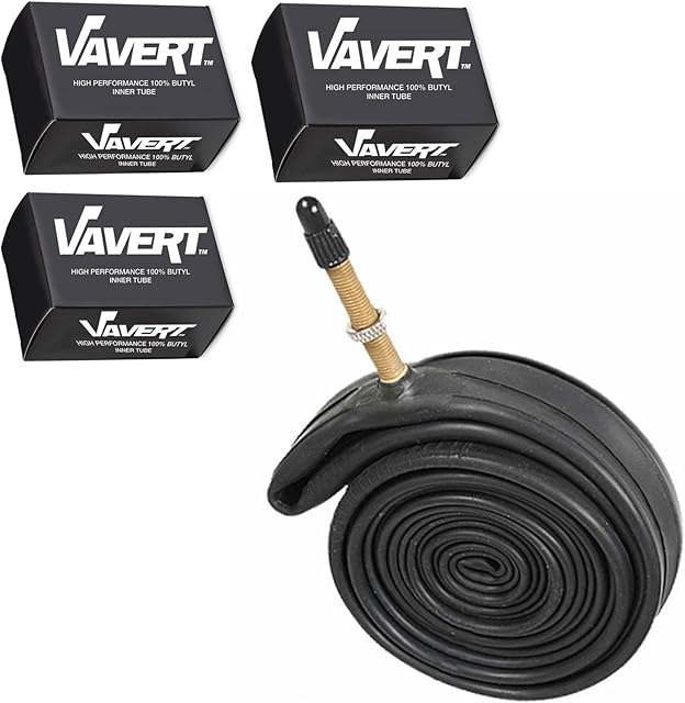 Vavert 26" x 2.1-2.6 Mountain Bike Inner Tubes - Presta Valve (Pack of 3)