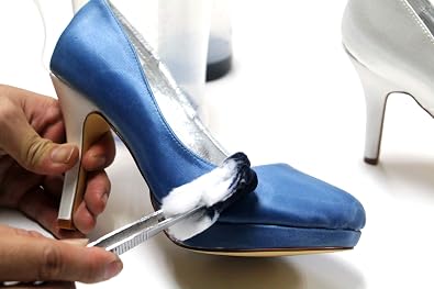 JIAJIA K0112J Women's Bridal Shoes Closed Toe Low Heel Dyeable Satin Pumps Wedding Shoes