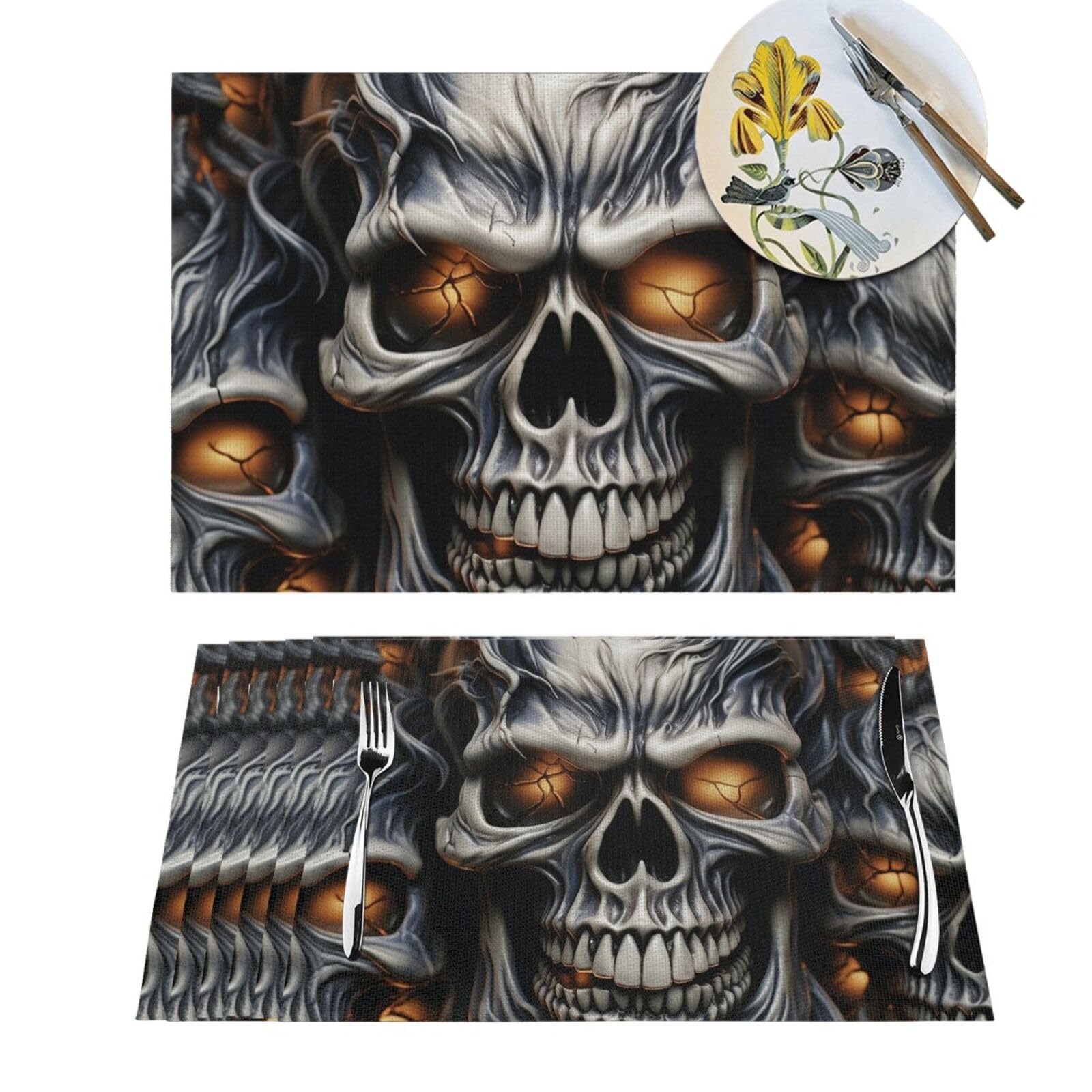 Set de table tête de mort pour protéger votre table des assiettes chaudes sans risquer les taches