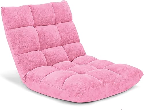 Miniatura 51 de Giantex - Sofá plegable que se convierte en cama, para videojuegos, descansar, sentarse, ajustable, reclinable Púrpura,Rosado,Negro