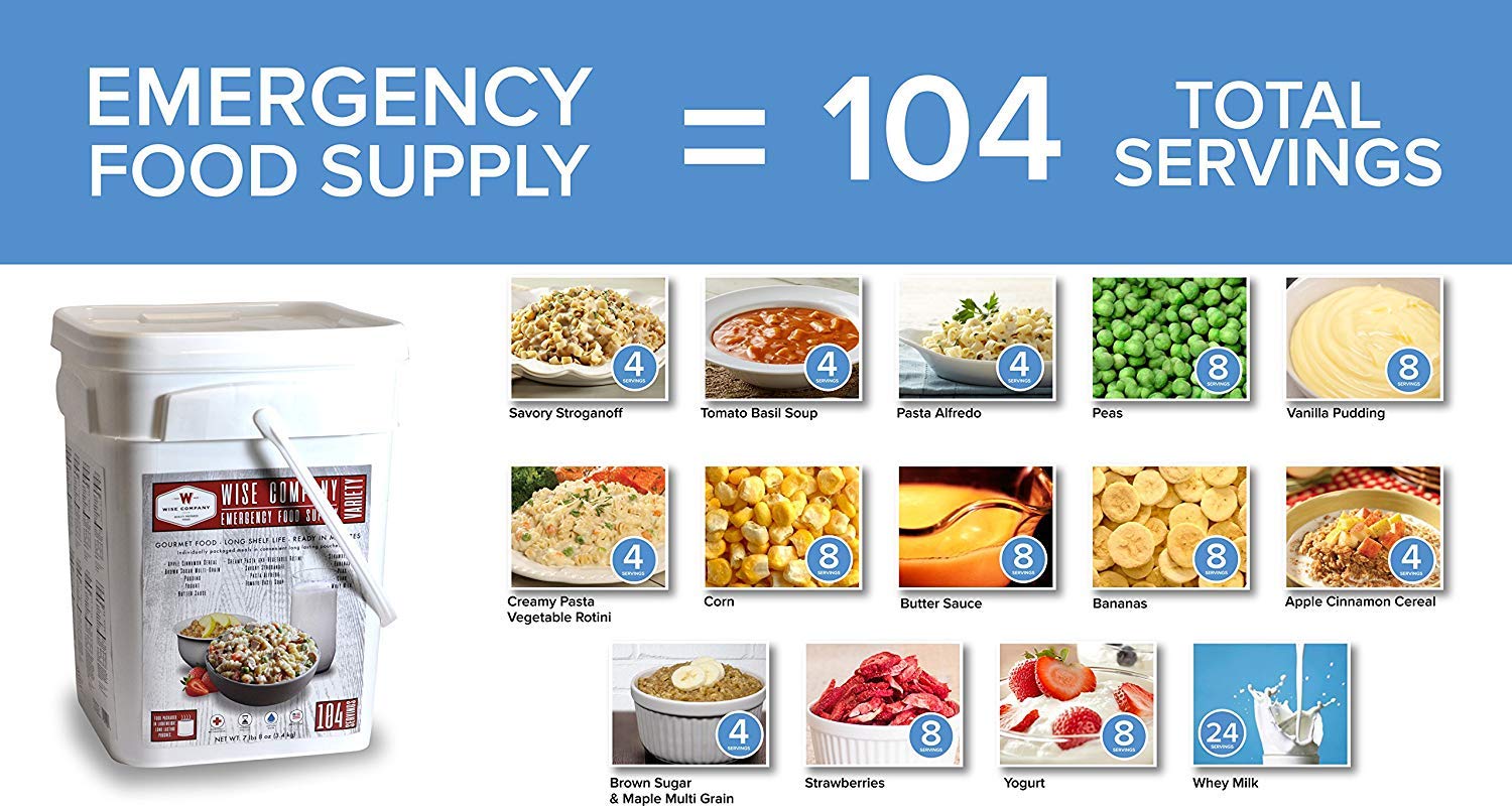 ReadyWise Emergency Food Supply, Variety Pack, 25-Year Shelf Life, 104 Servings : Tools & Home Improvement