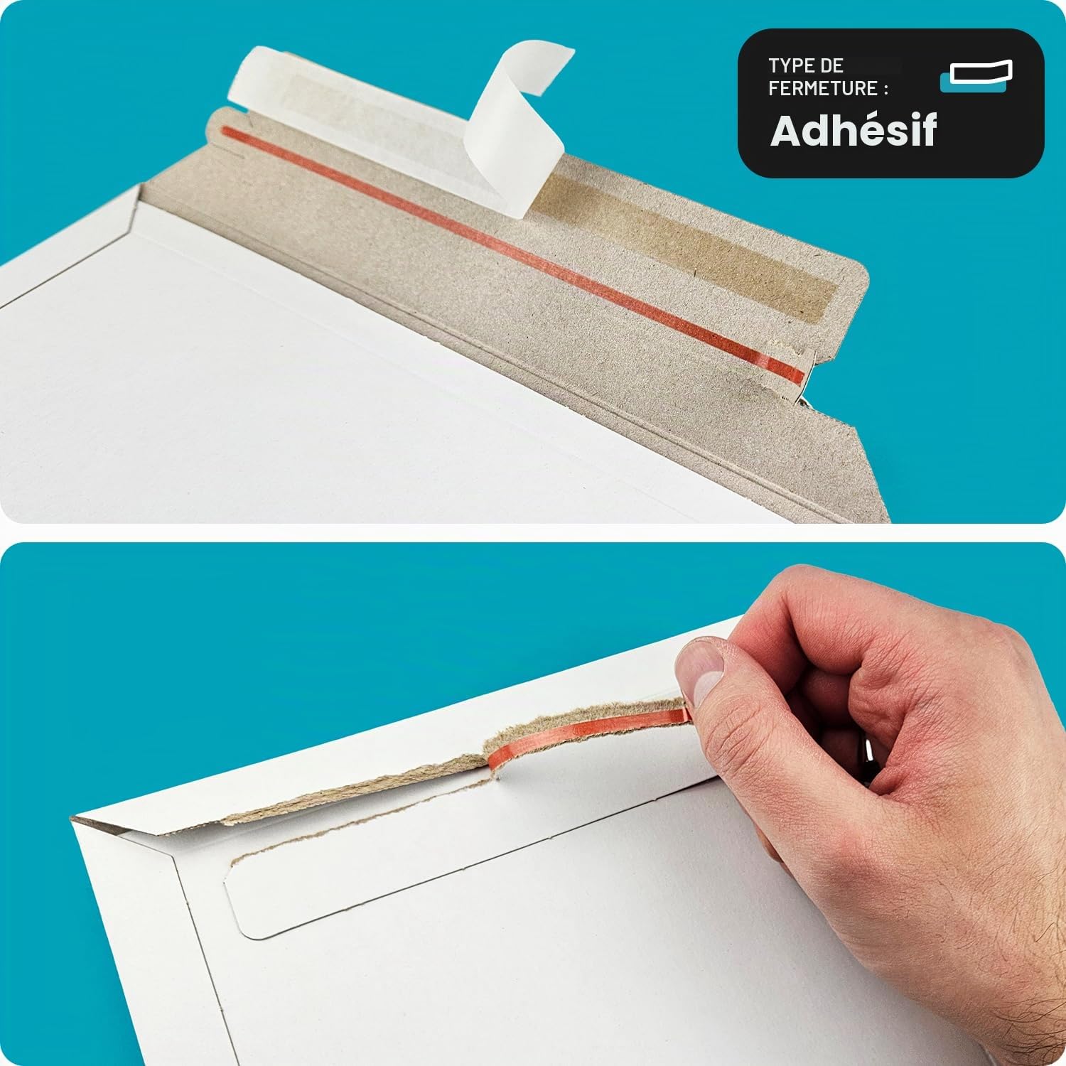 Netuno 25 enveloppes d'expédition blanches B5 en carton compact 176x250 mm 450g rabat droit pochettes compact en carton pour correspondence documents brochures photos images calendriers muraux