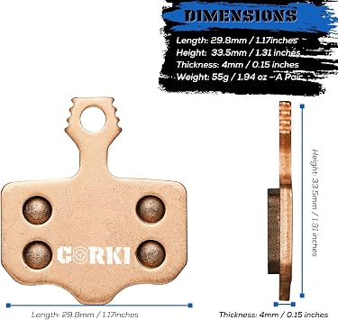 4 Pairs Disc Brake Pads for Sram Avid Elixir 1 3 5 7 9 R ER CR Mag Level TL T for Sram XX X7 X9 XXWC DB1 DB3 DB5(Resin,Semi-Metallic,Sintered Metal)