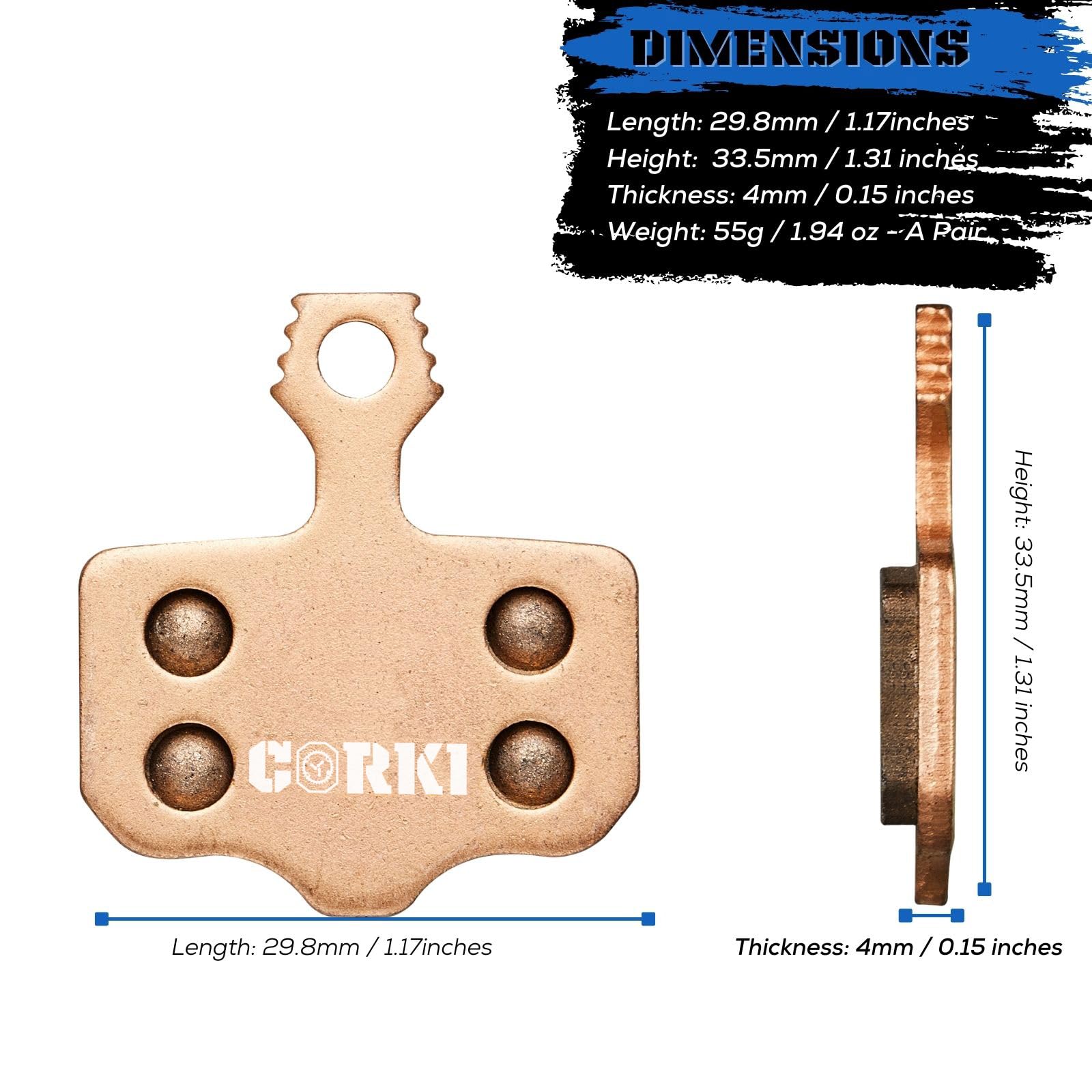 Amazon.com : 2 Pairs Copper Based Disc Brake Pads for Sram Avid