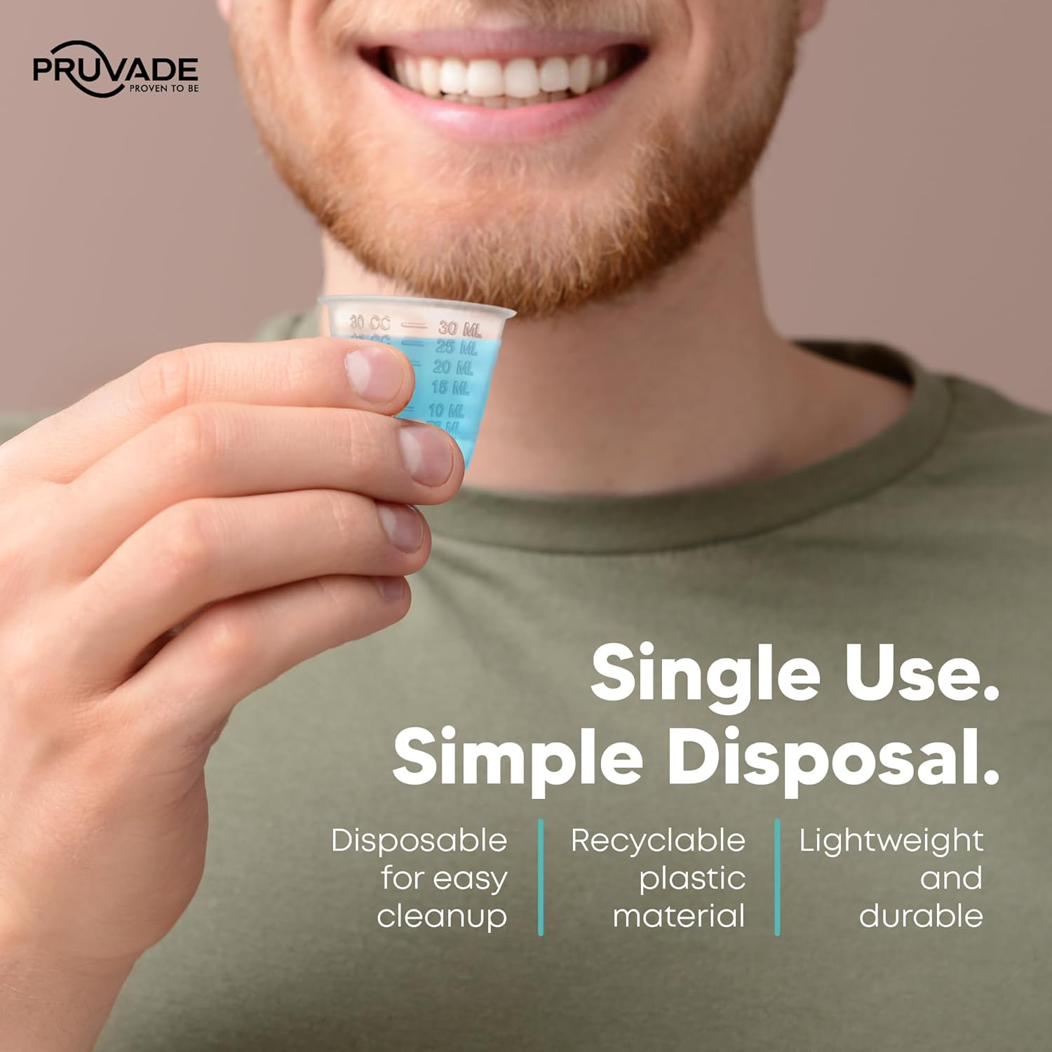 [5000 Count - 1 oz.] Pruvade Disposable Plastic Medicine Cups with Graduated Dosage Lines for Pills or Liquid, Single Serve Measuring for Home, Nurse, Hospital, Medical Care, Resin Mixing, Mouthwash