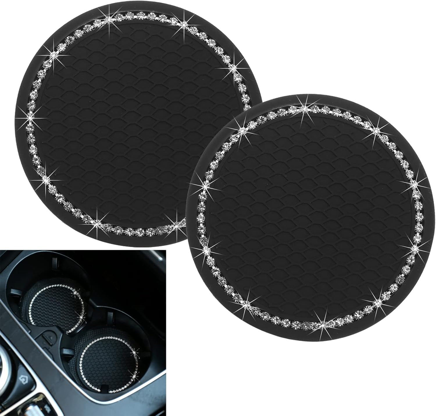 Bling Car Cup Coaster, TCPENG® 2PCS Universal Vehicle Car Cup Holder