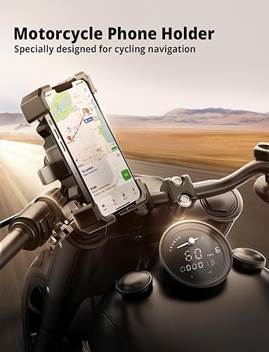 Miniatura 2 de Delobon Soporte para teléfono de bicicleta, soporte para teléfono de motocicleta, abrazadera de teléfono celular ATV, clip de teléfono para scooter