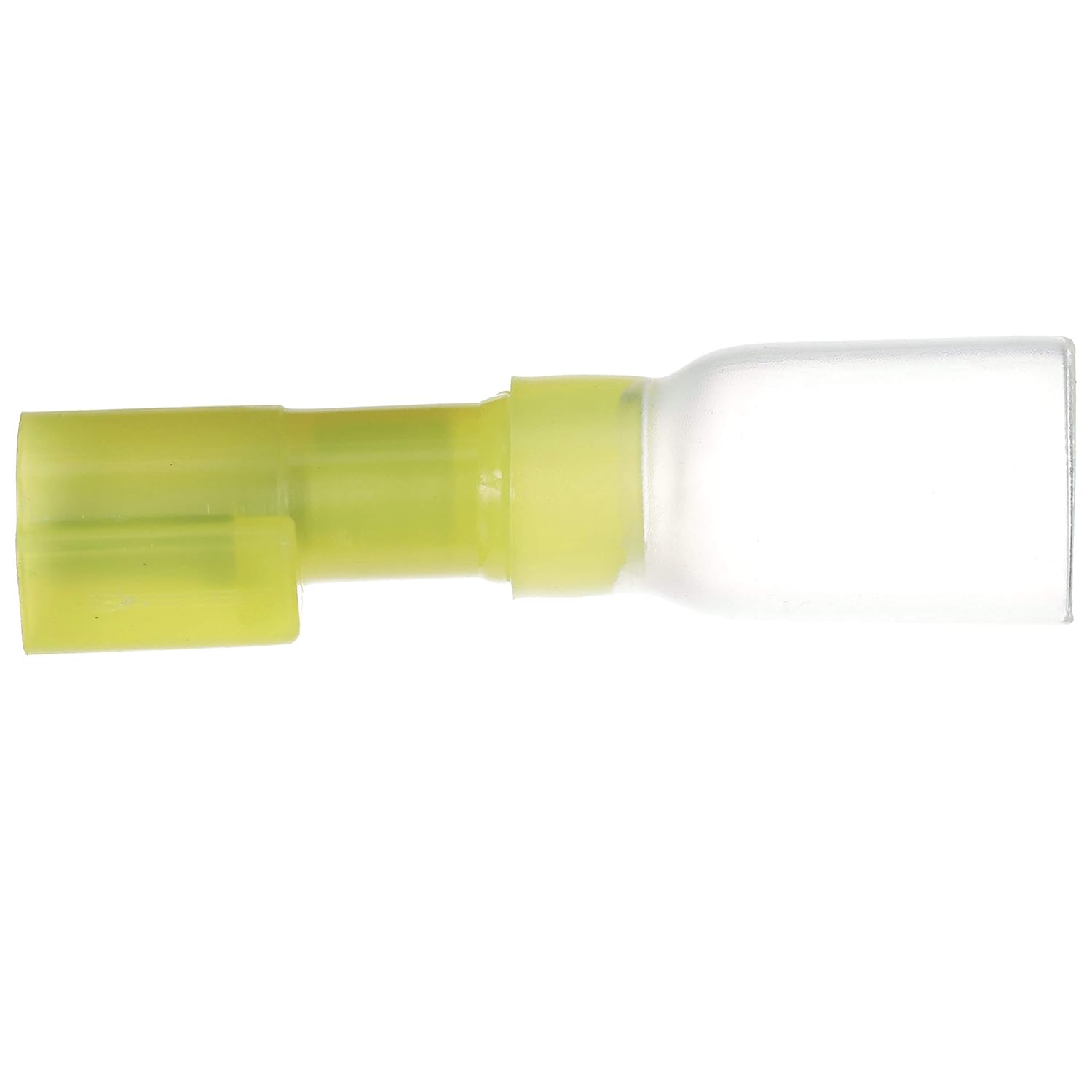 Seachoice Heat Shrink Insulated Disconnect, Marine Grade Heat-Shrinkable Male Disconnect Terminals, Yellow, Pack of 25, 12-10 Wire Range