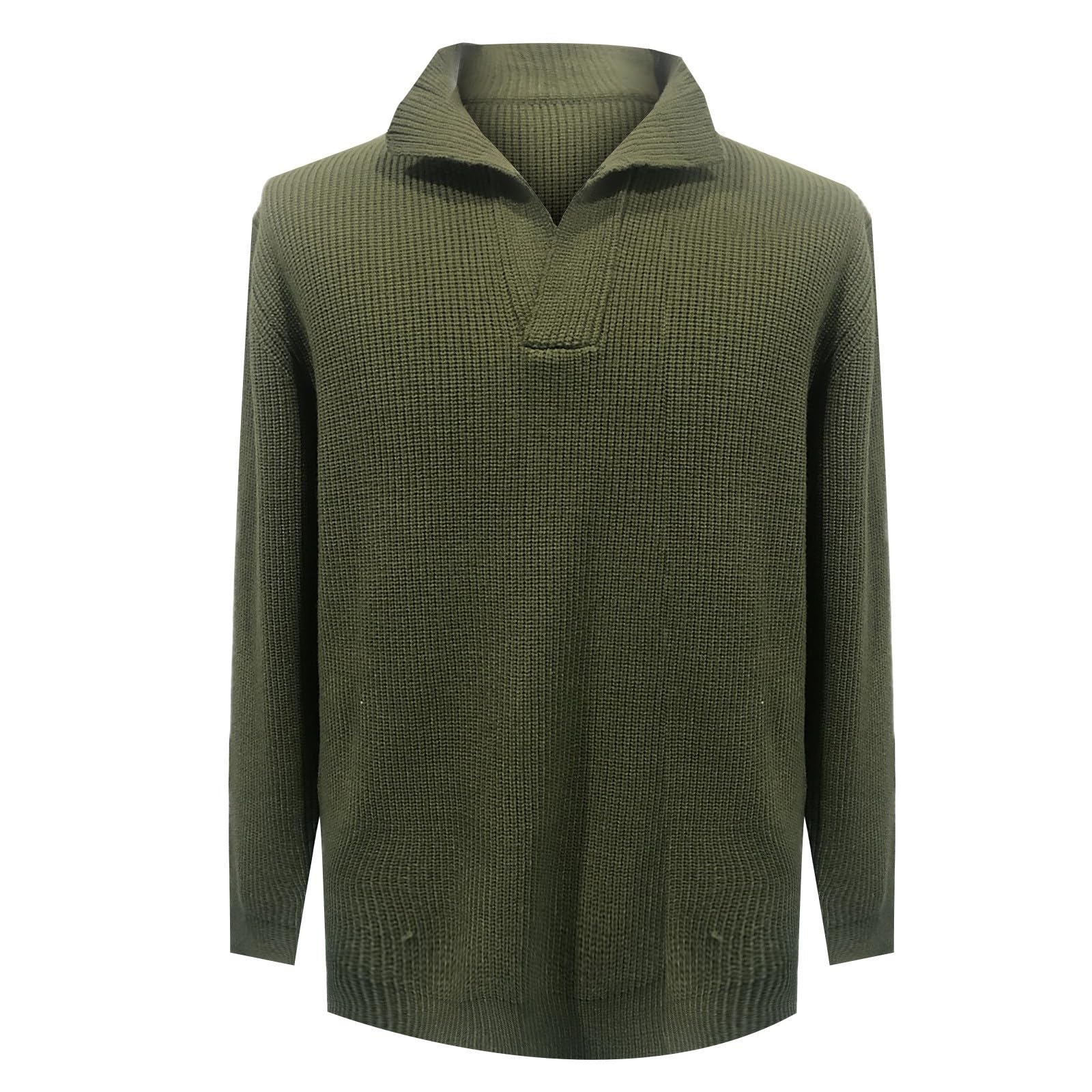 Sudadera básica para hombre, cuello de pico, jacquard, jersey de punto de invierno, corte regular, jersey de invierno, manga larga, cuello alto, tiempo libre, algodón, manga larga