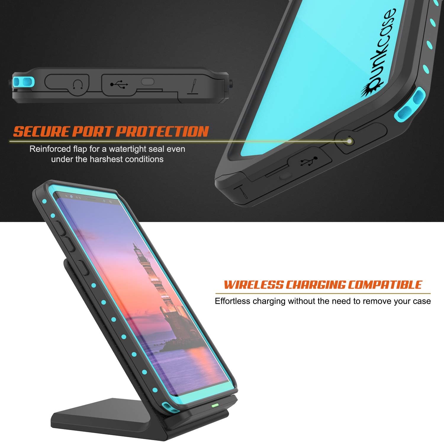 Super Cheap 🛒 Galaxy Note 9 Waterproof Case, Punkcase [StudStar Series] [Slim Fit] [IP68 Certified] [Shockproof] [Dirtproof] [Snowproof] Armor Cover for Samsung Galaxy Note 9 [Teal]