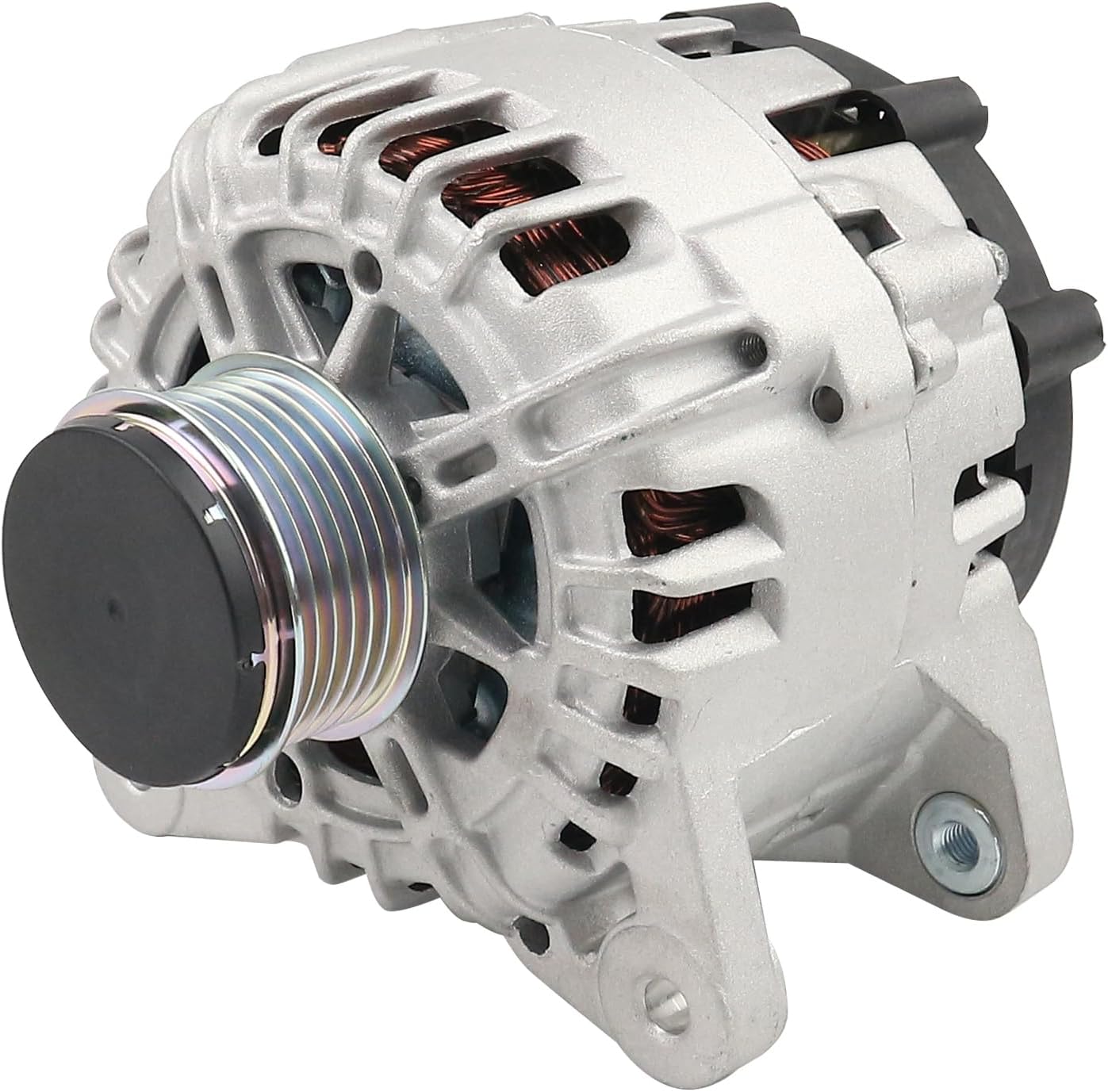 Alternator Compatible with Nissan Rogue L4 2.5L 2014-2018, for Xtrail 2014-2018 12V 120A 6-Groove Clutch Replace # 23100-4BA0A 23100-4BA0B TG12C152