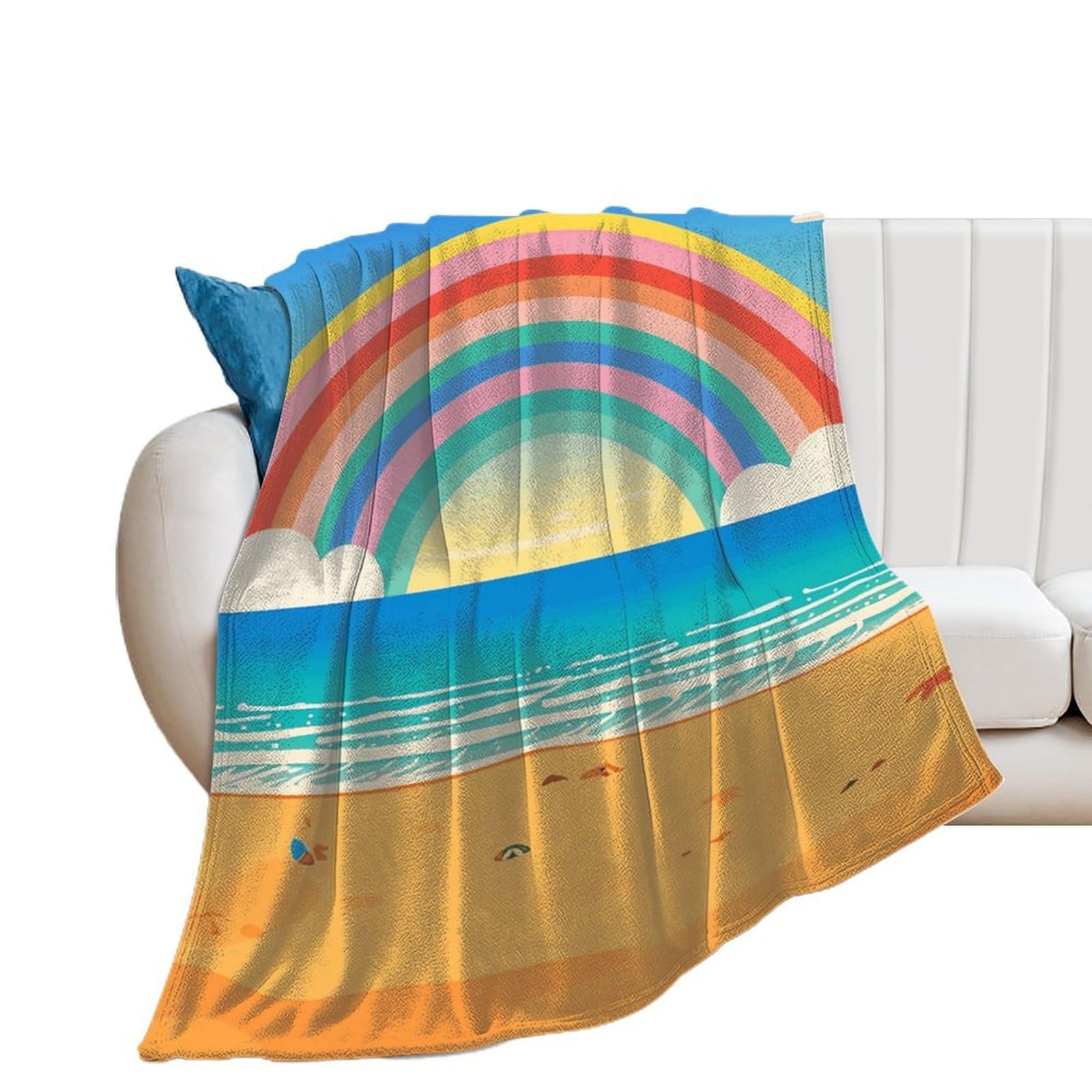 Couverture pour canapé en flanelle douce pour soirée cocooning