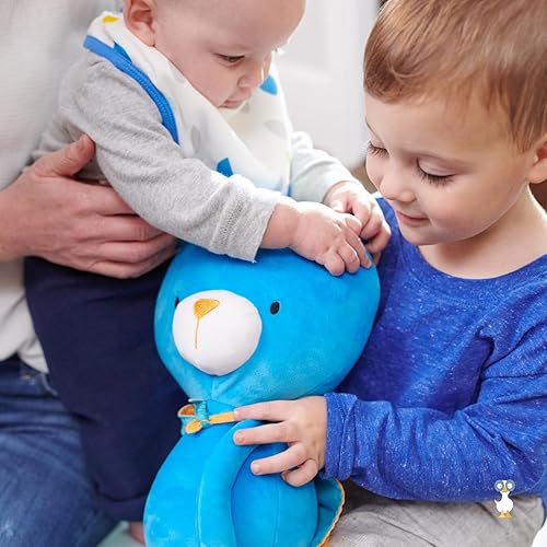 Miniatura 7 de GooseWaddle Oso de felpa de lujo súper suave con capa, material calmante y cálido ultra cómodo para bebés y niños pequeños, piernas delgadas y
