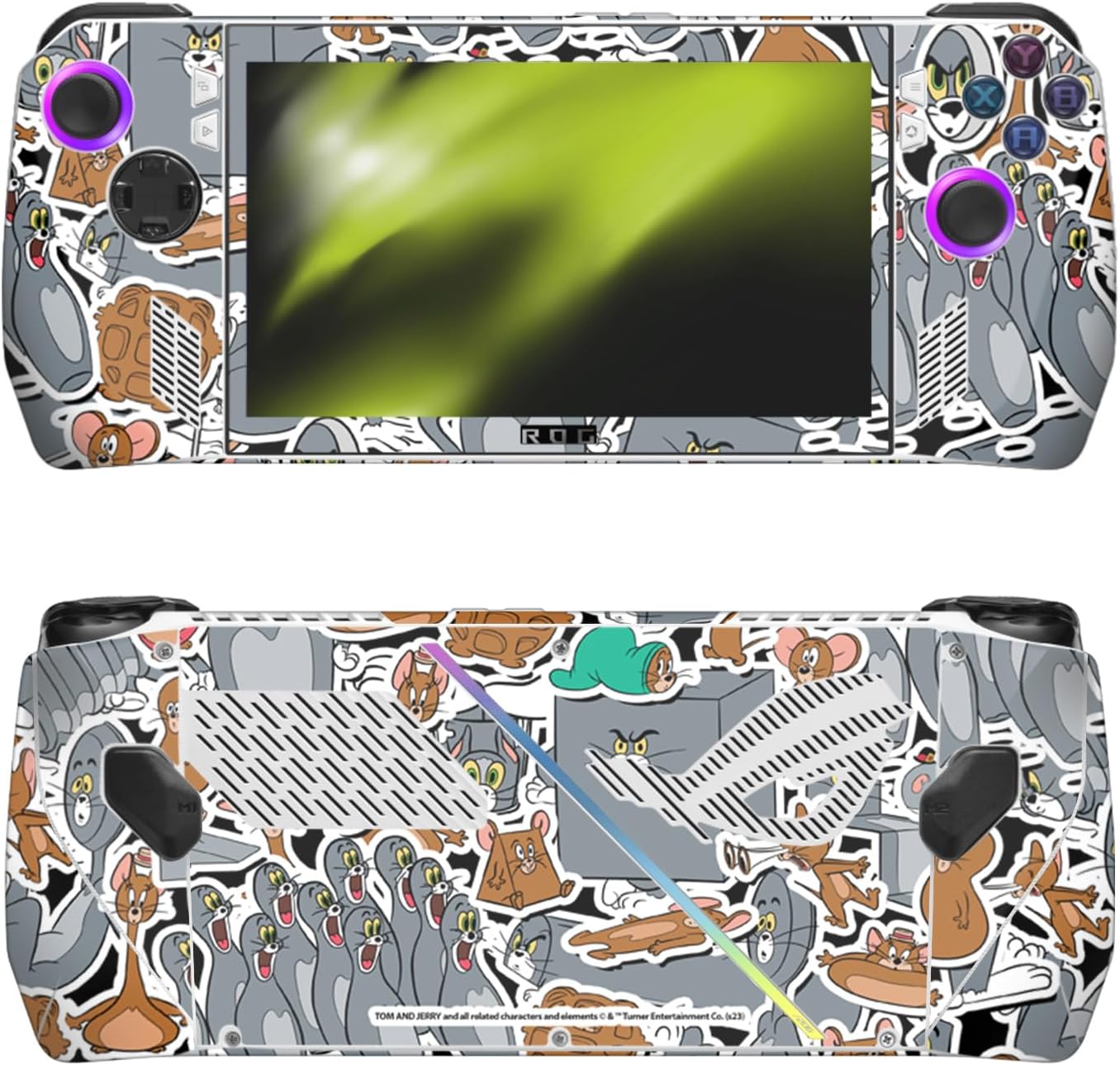 Head Case Designs Officially Licensed Tom and Jerry Character Art Graphics Vinyl Sticker Skin Decal Cover Compatible with Asus ROG Ally