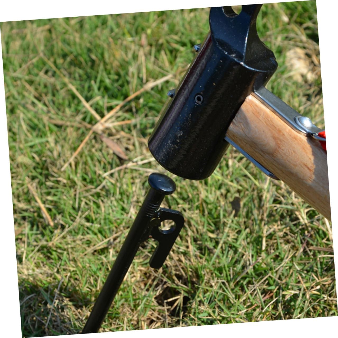 HEMOTON 10pcs Camping Tent Stakes Heavy Duty Metal Pegs 30cm Black with Storage Bag Outdoor Tent Pegs for Windproof Shelter Anchoring