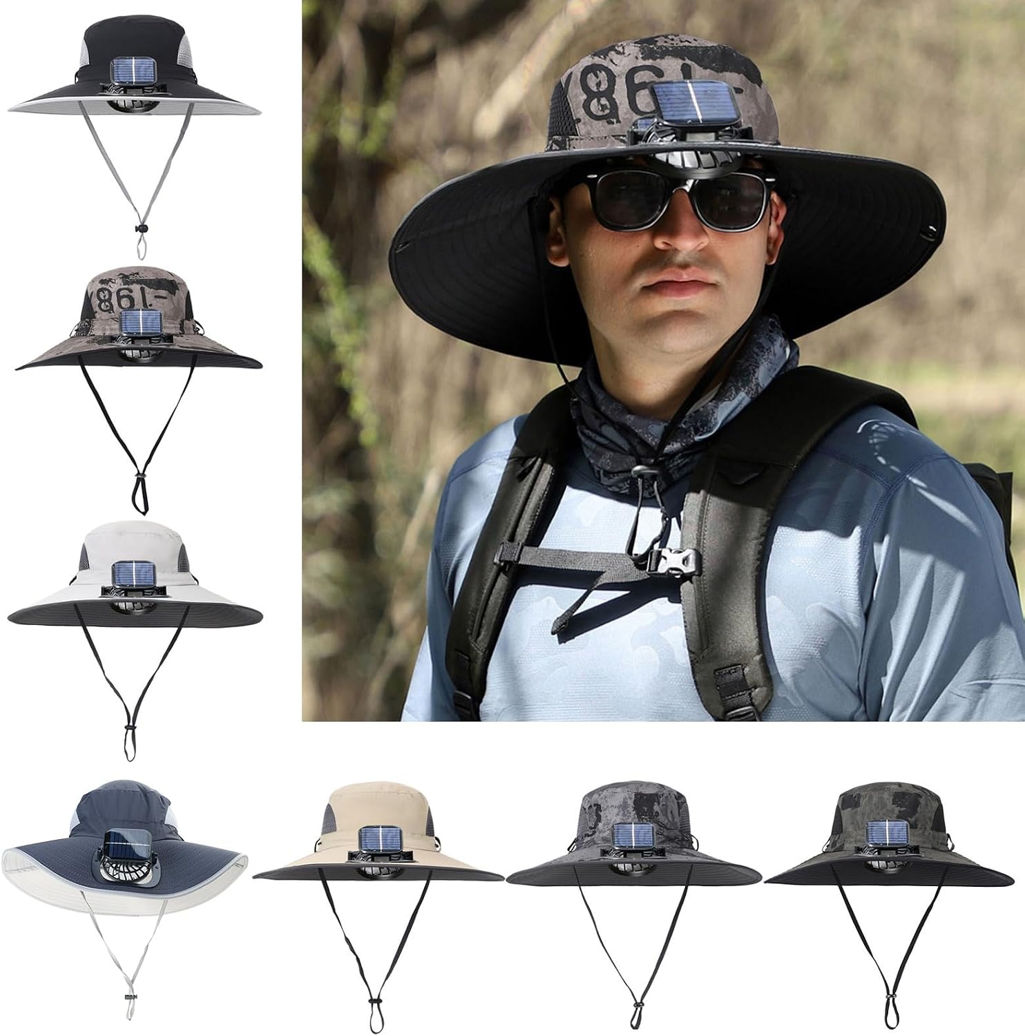 Sustainable Solar Powered Ventilation Hat USB Rechargeable Sunblock Hat for Day Comfort Outdoor Hiking Essential Sun