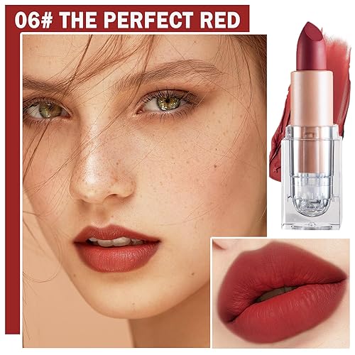 Vista 62 de Lápiz labial mate nude aterciopelado, brillo de labios, no se decolora, no pegajoso, lápiz labial color nude, tinte de labios mate, de larga