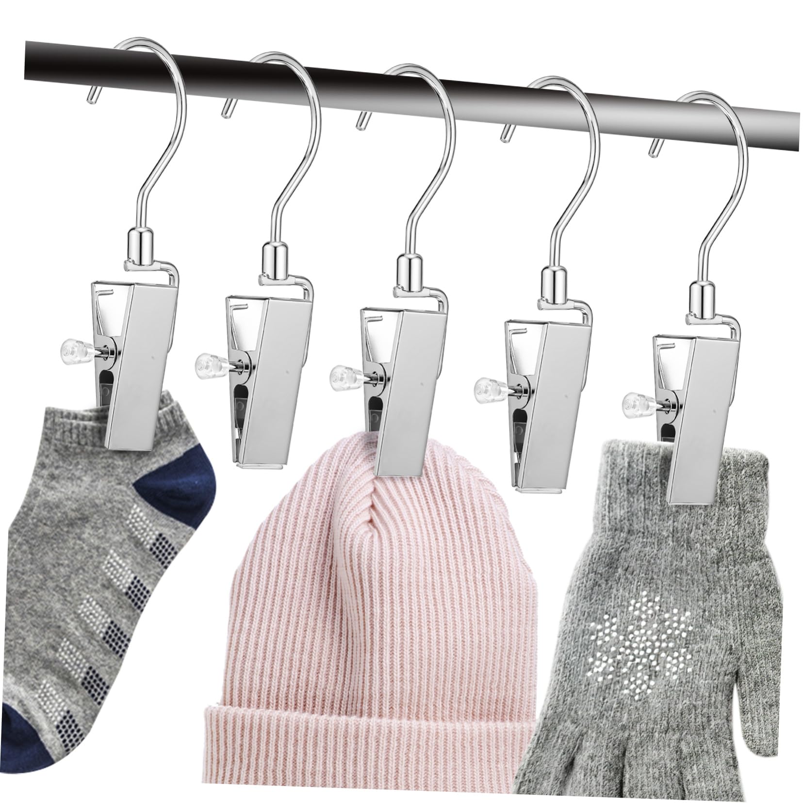 10piezas Clip Giratorio para Colgar Pinzas para Ropa Perchas para Botas