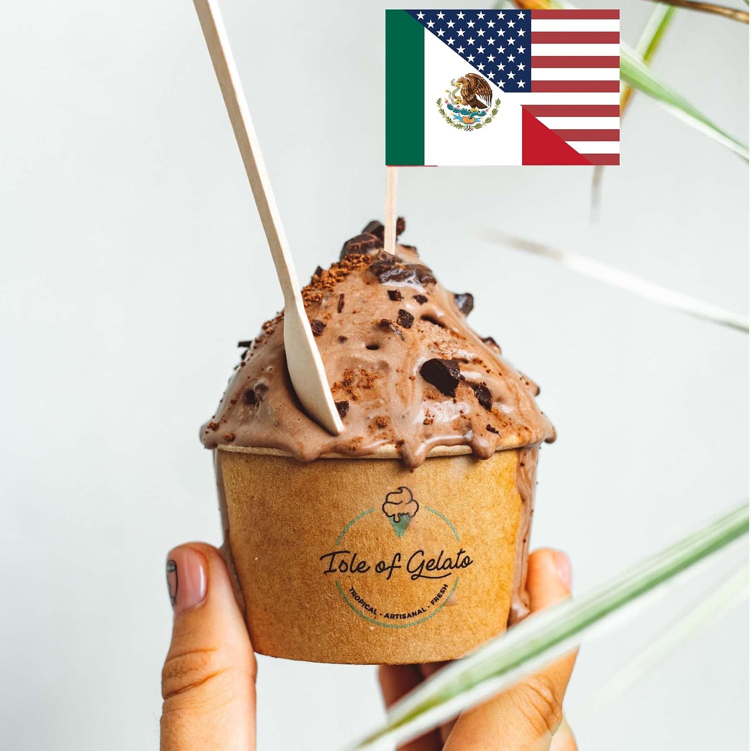 100PCS Mexico America Friendship Flag Cake Topper,Mexican America Cupcake Stand For Party Decoration Supplies