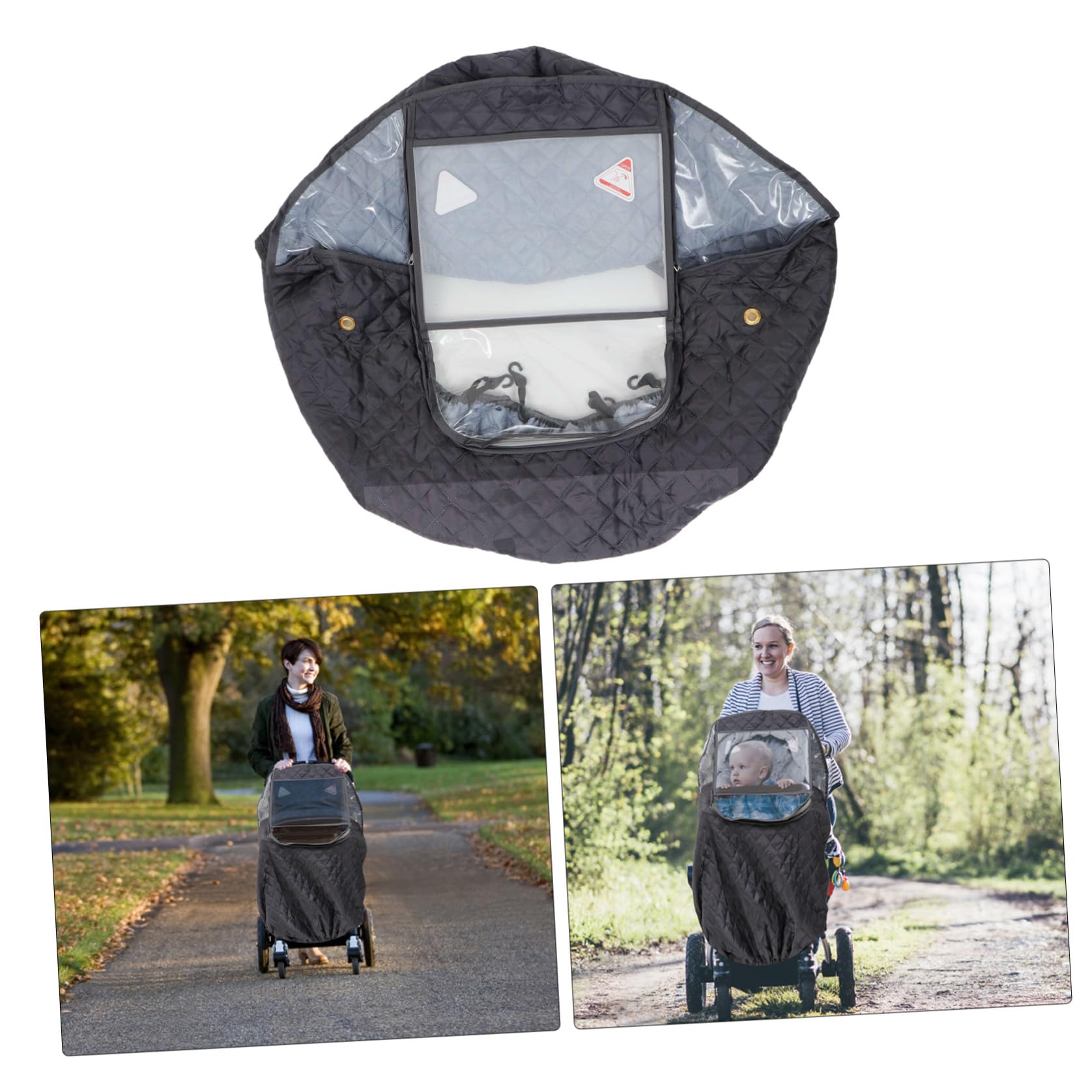 Housse de Pluie pour Poussette Bébé Multifonctionnelle Étanche | Protection Vent et Pluie, en Lin et Eva, Légère et Sûre, pour Usage Extérieur
