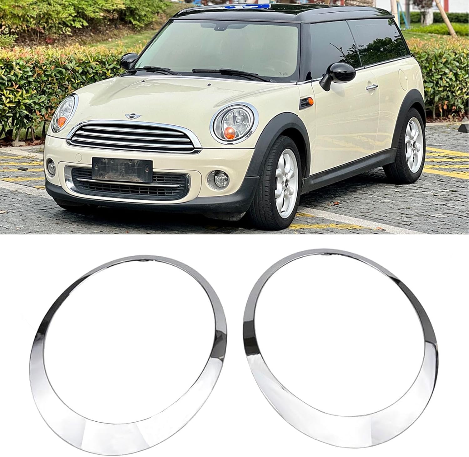 Amazon.com: HONGFULY Headlight Trim Ring Fit for MINI Cooper R55 R56 ...