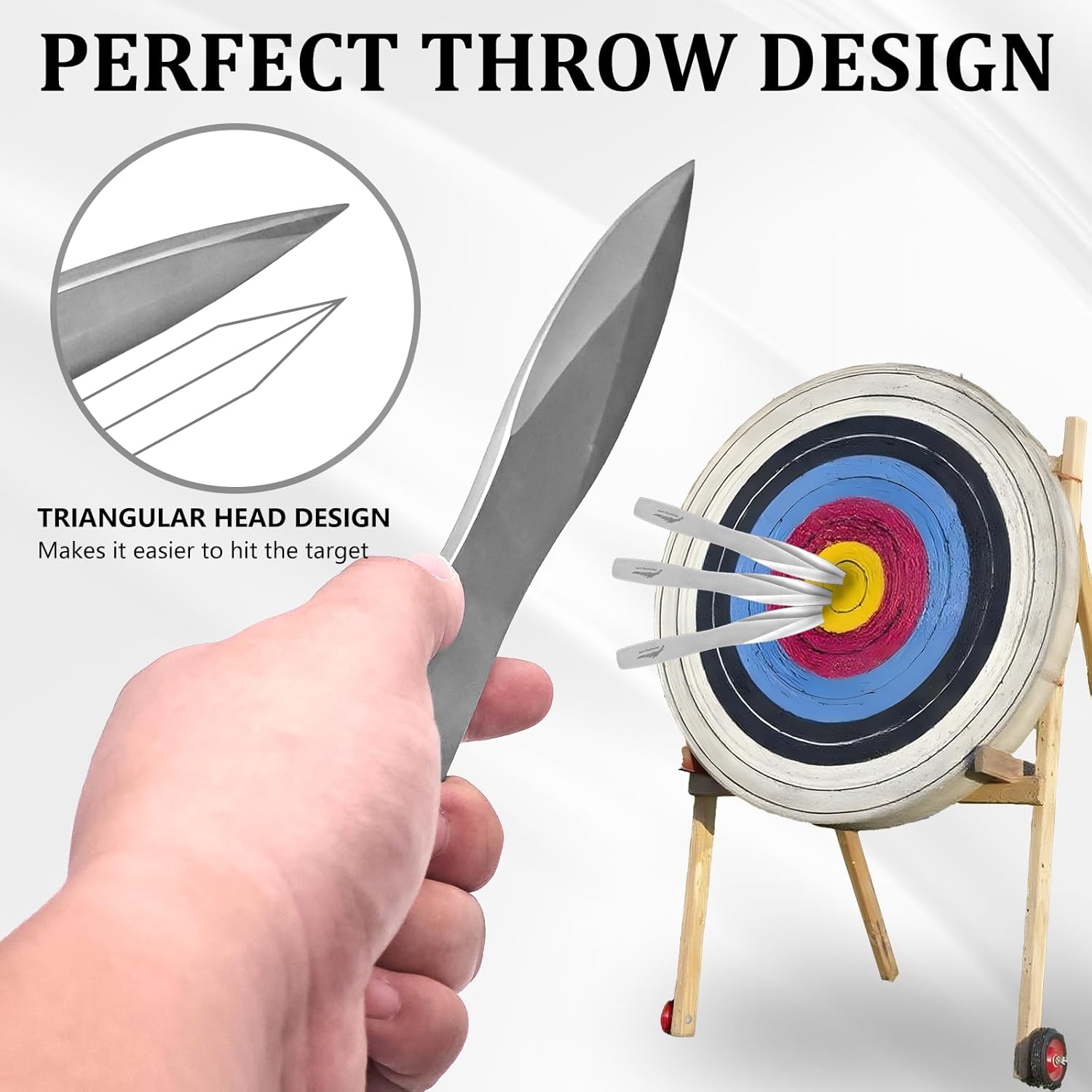 Throwing life Throwing Set, Durable Hign Density Stainless Steel Throwers for Sporting Practice, Outdoor Fun, and Skill Training, Smal, Medium, Large Sizes