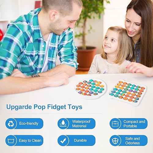 Miniatura 2 de RaxnWell Juguete para ansiedad de burbujas para presionar, juguete sensorial de burbujas para aliviar la ansiedad y autismo, juguete de silicona