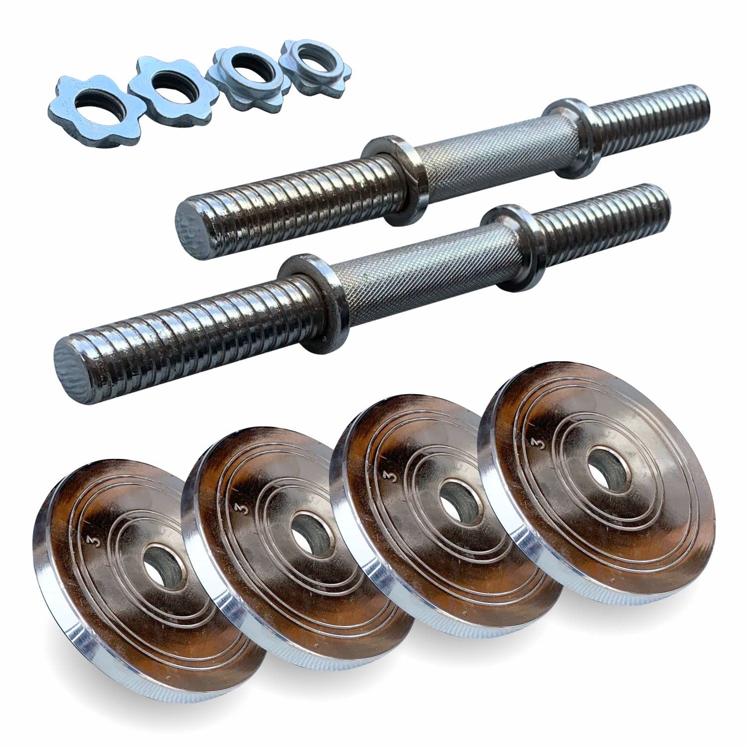 LEEWAY Steel Weight Plates Dumbbell Set 50 Kg; Home Gym Dumbbell Combo; Chrome Plated Steel Weight; Chrome Gym/Home Weight| Steel Dumbbell Equipment| Steel Plate Adjustable Dumbbells, Alloy Steel;Iron (B08S7B2LWN) Amazon Price History, Amazon Price Tracker