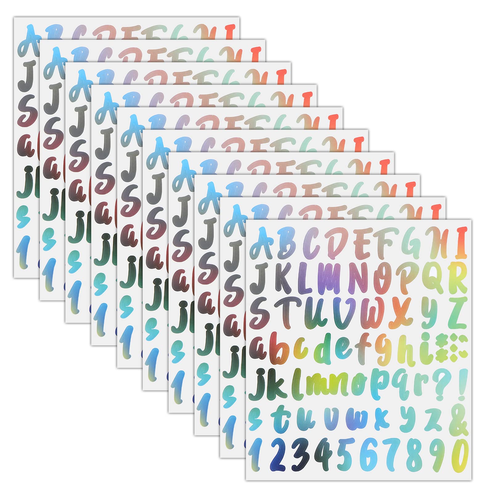 10 Sheets Vinyl Sticky Letters